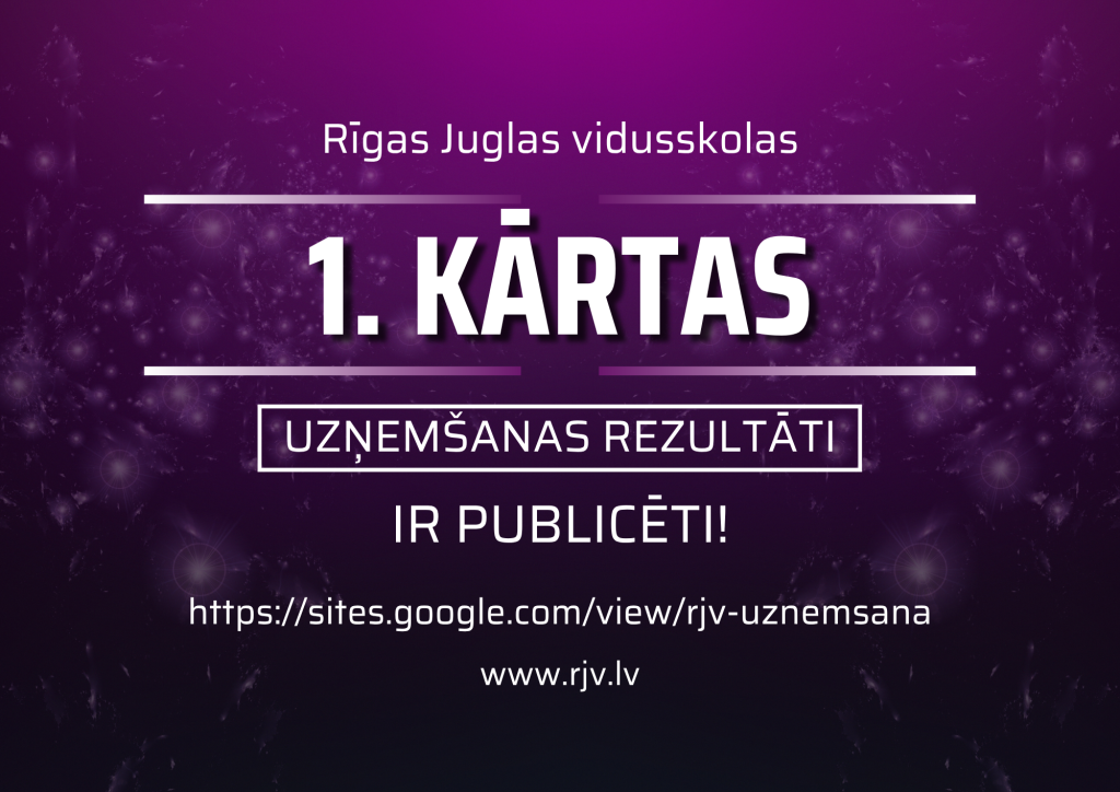 1a. kārtas uzņemšanas rezultāti