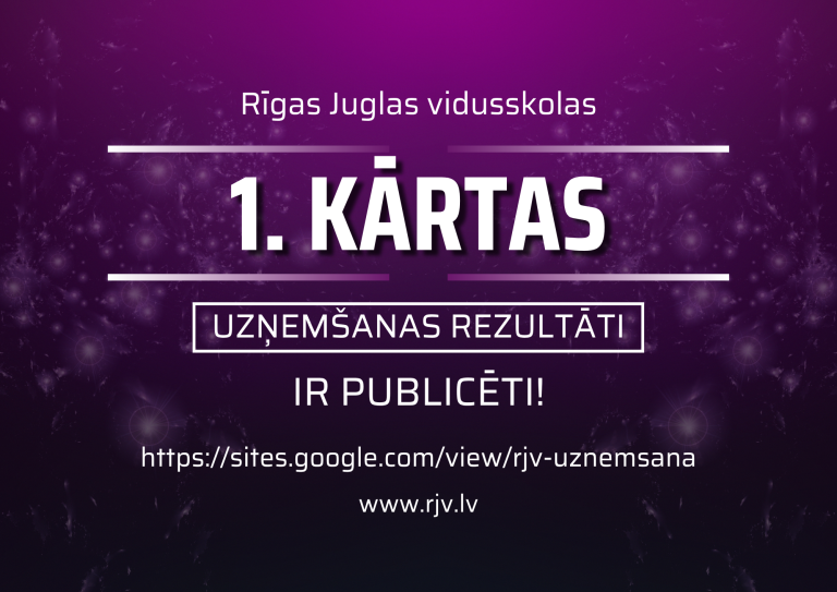 1a. kārtas uzņemšanas rezultāti