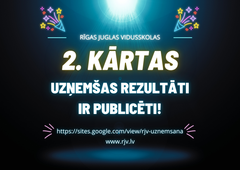 2a. kārtas uzņemšanas rezultāti
