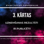 3. kārtas uzņemšanas rezultāti
